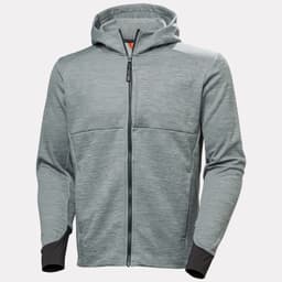 TECH HOODED MIDLAYER — GREY MELANGE 3